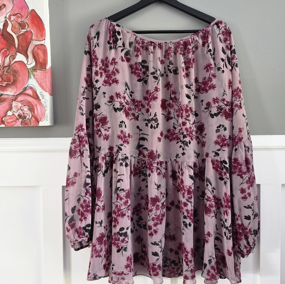 Love & Legend Pink Floral Chiffon Blouse - Picture 6 of 16